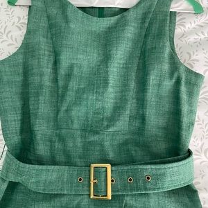 NWT! Sharagano linen belted dress. Size 4